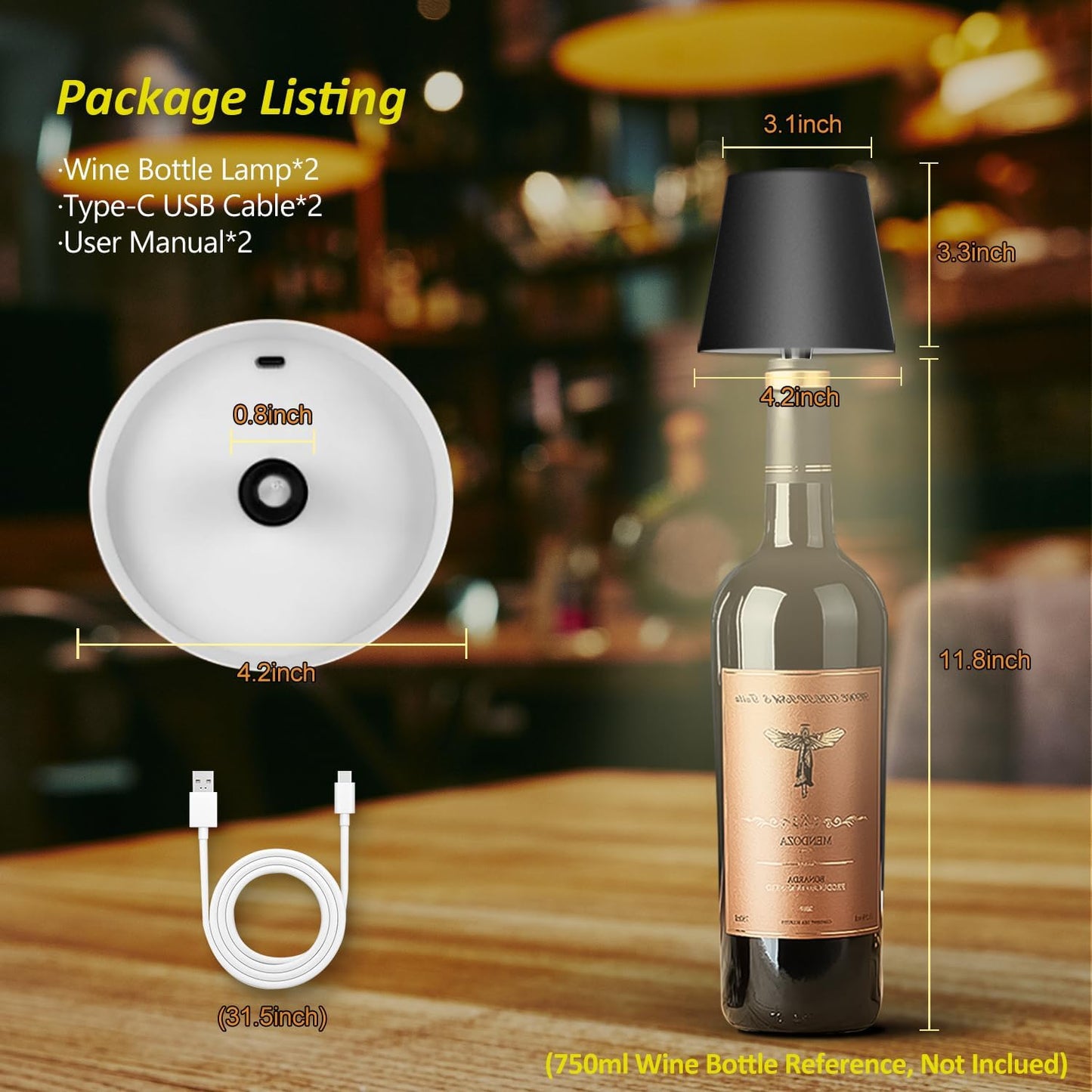 Glam Glow Wireless Bottle Lamps