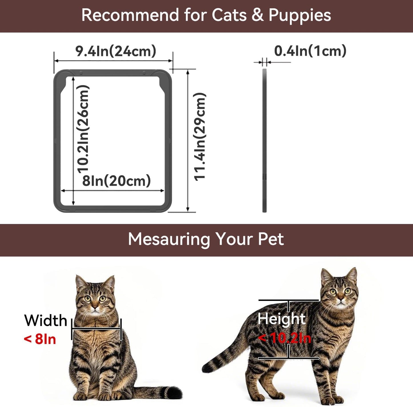 Magnetic Cat Door for Screens