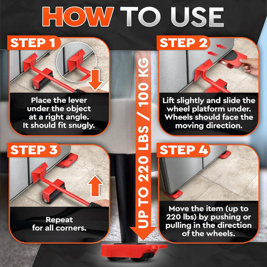 Effortless Furniture Mover Kit