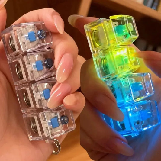 LED Clickable Keychain Fidget