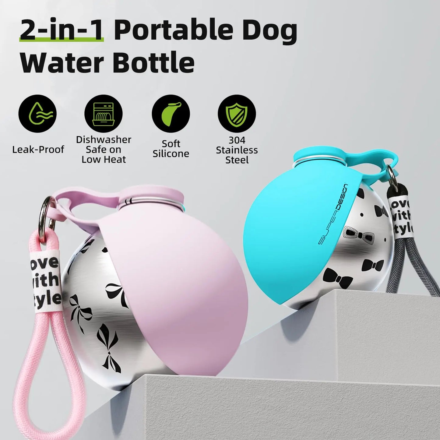 Compact Dog Travel Water Bottle