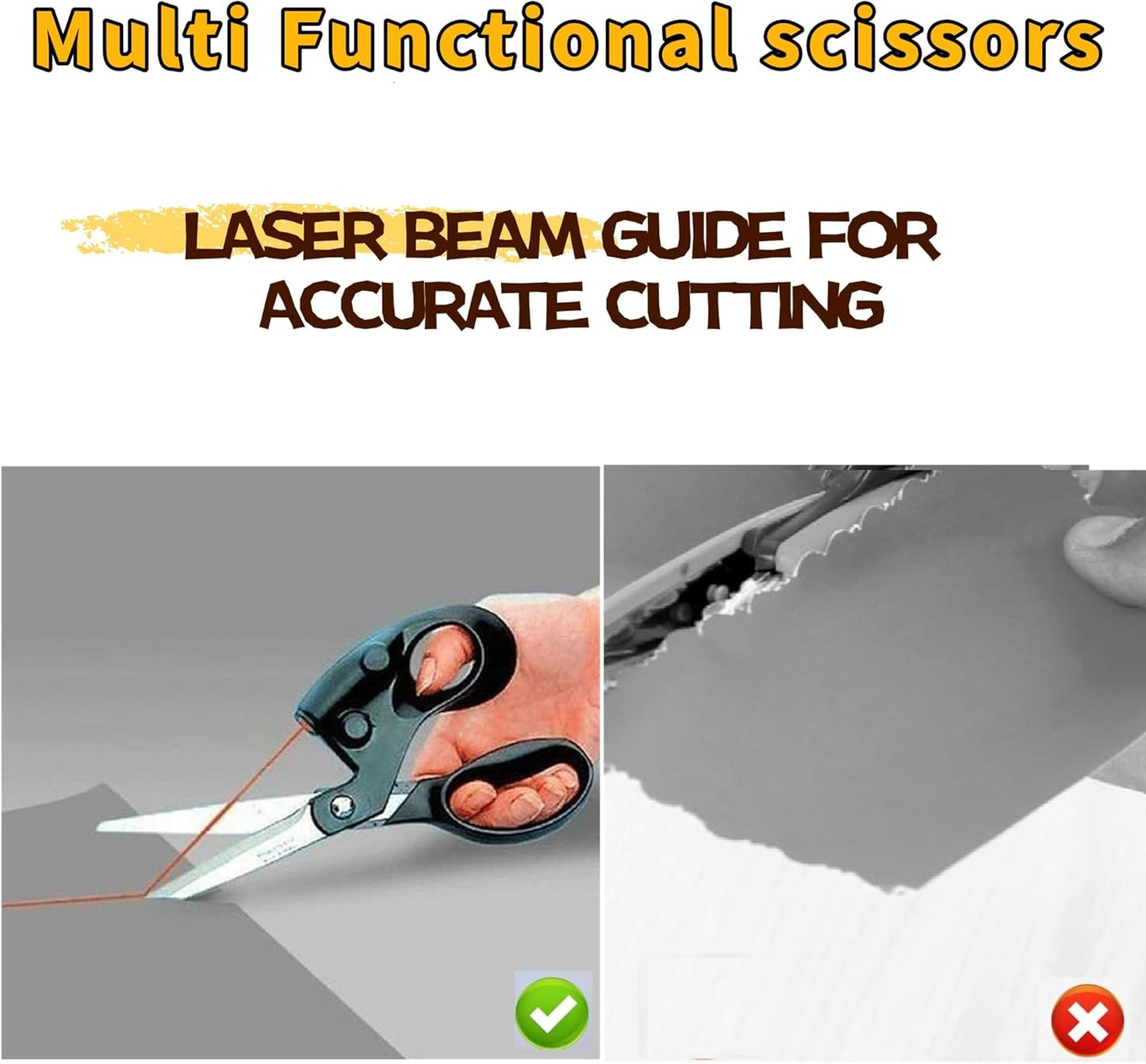 Laser-Guided Sewing Scissors