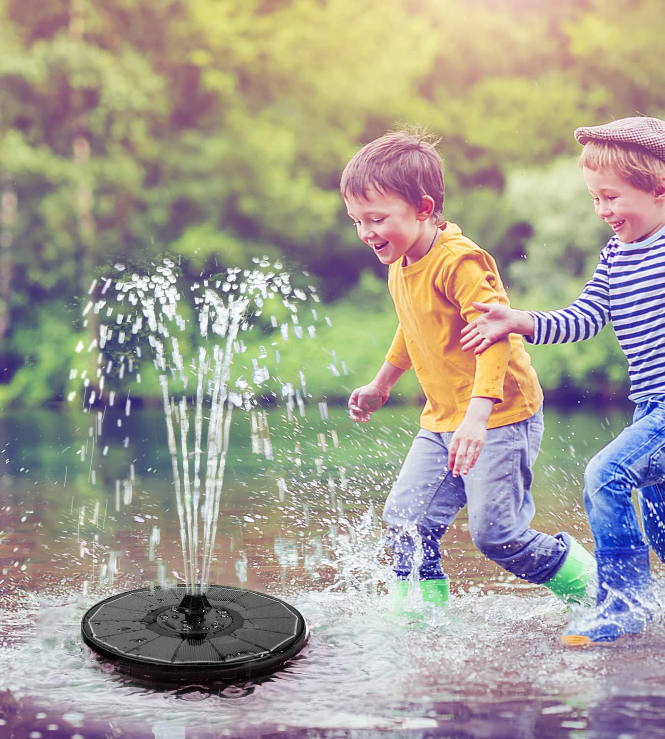 Glowing Solar Garden Fountain