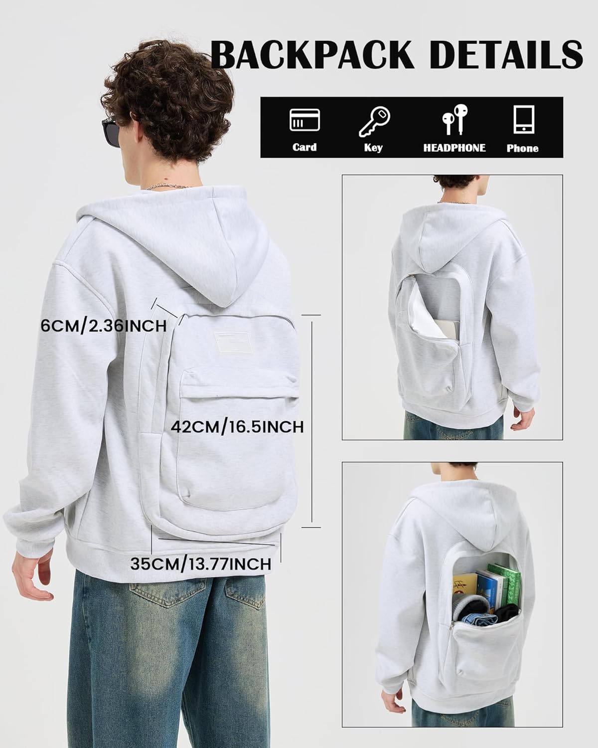 Unisex Hoodie with Backpack