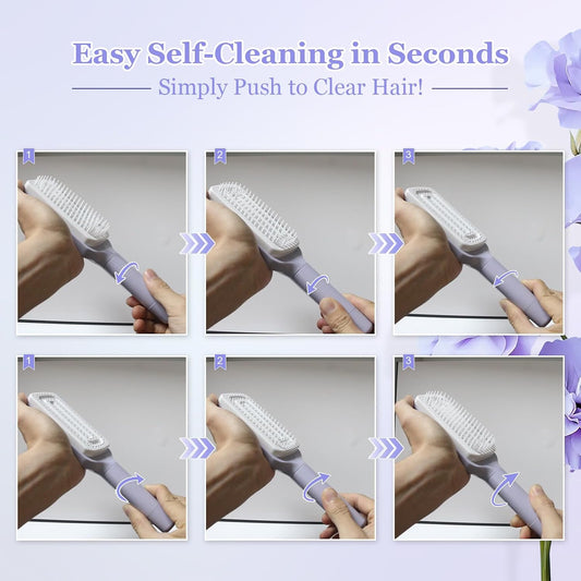 Effortless Self-Cleaning Hair Brush
