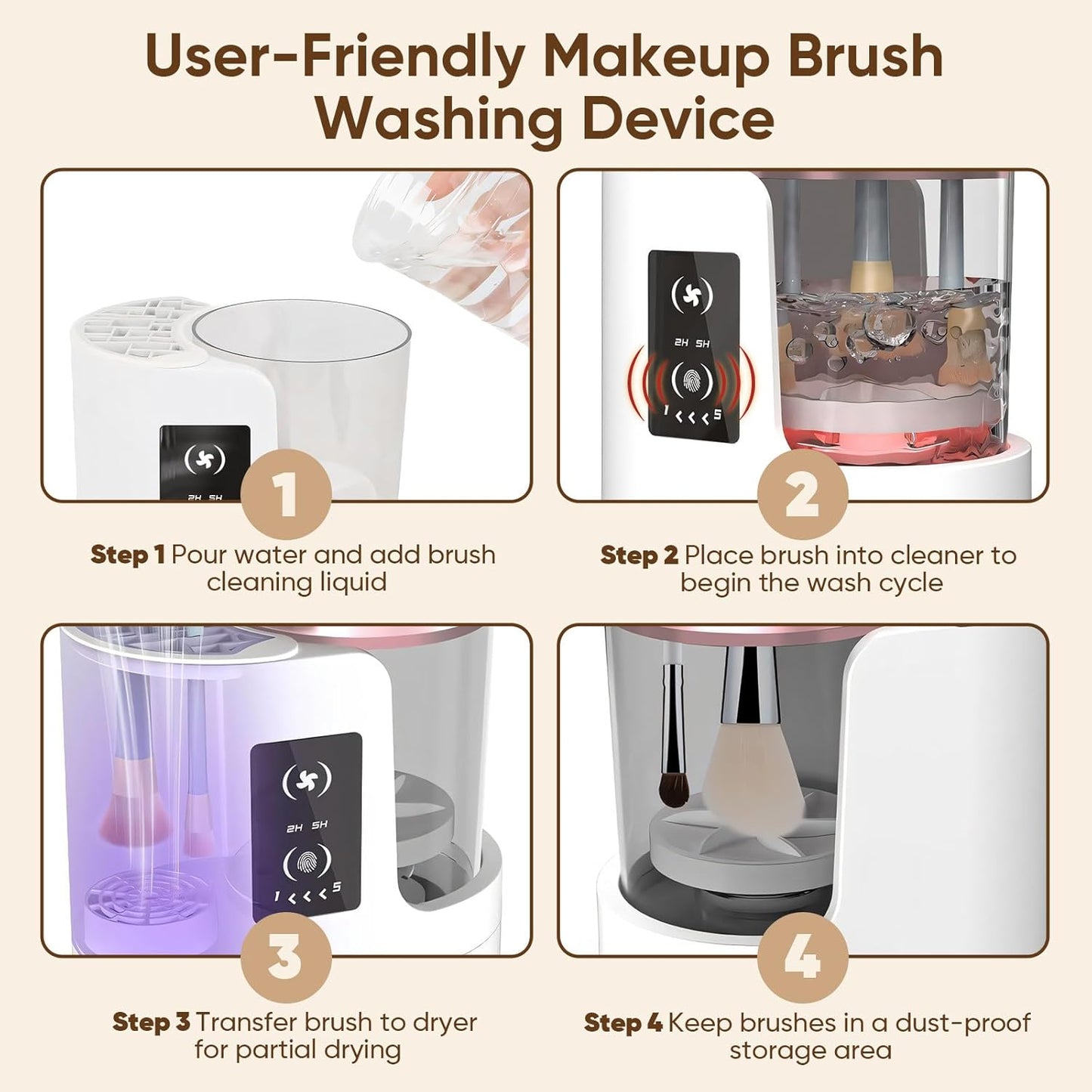 Quick Clean Makeup Brush Machine