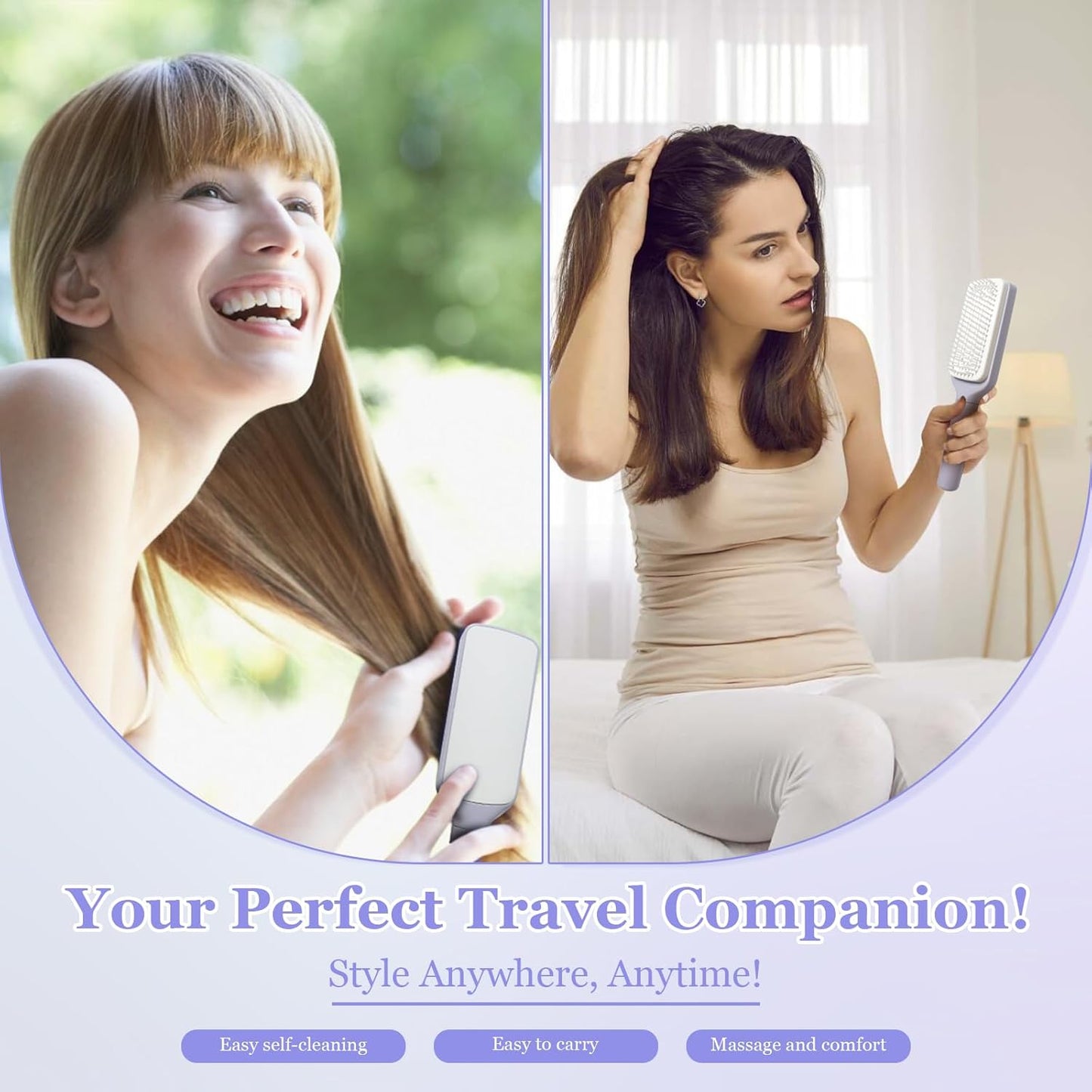 Effortless Self-Cleaning Hair Brush