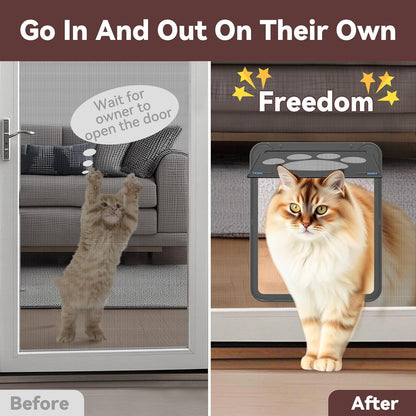 Magnetic Cat Door for Screens