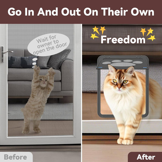 Magnetic Cat Door for Screens