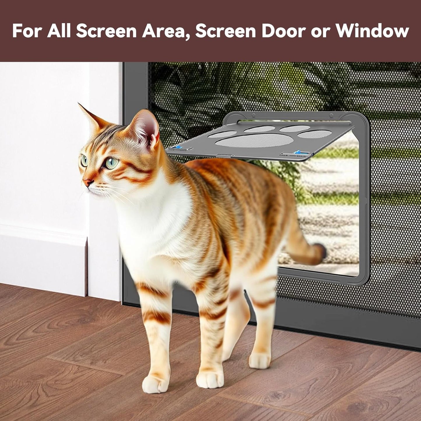 Magnetic Cat Door for Screens