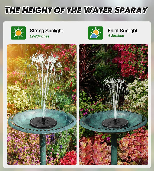 Glowing Solar Garden Fountain
