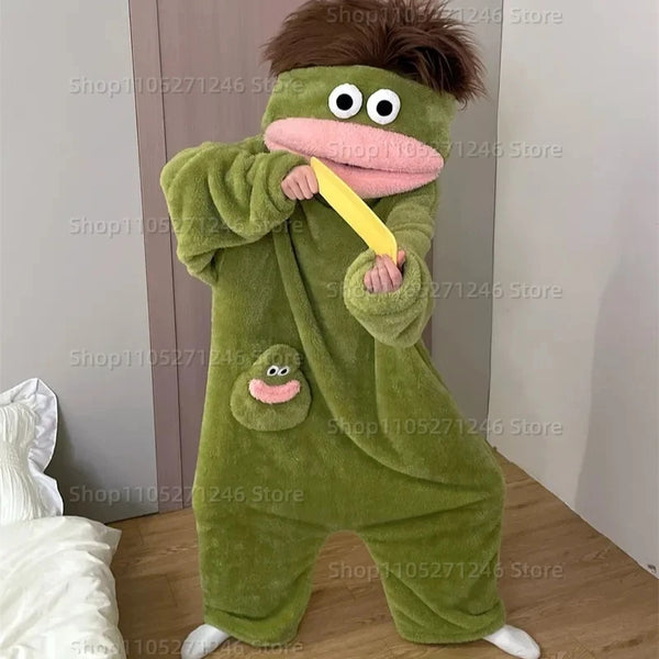 Green-Big-Mouth-Monster-One-Piece-Pajamas-Winter-Coral-Fleece-Thickened-Ugly-Cute-Funny-Abstract-Hairy.jpg