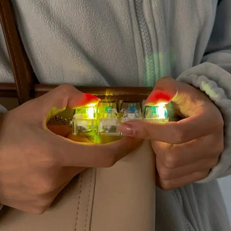 LED Clickable Keychain Fidget