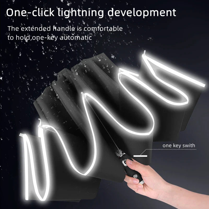 Fully Automatic UV Protection Umbrella with LED Flashlight,