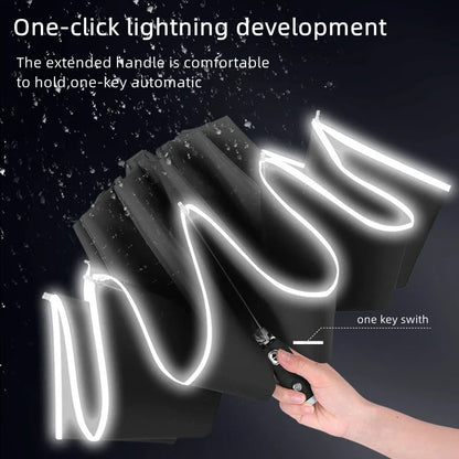 Fully Automatic UV Protection Umbrella with LED Flashlight,