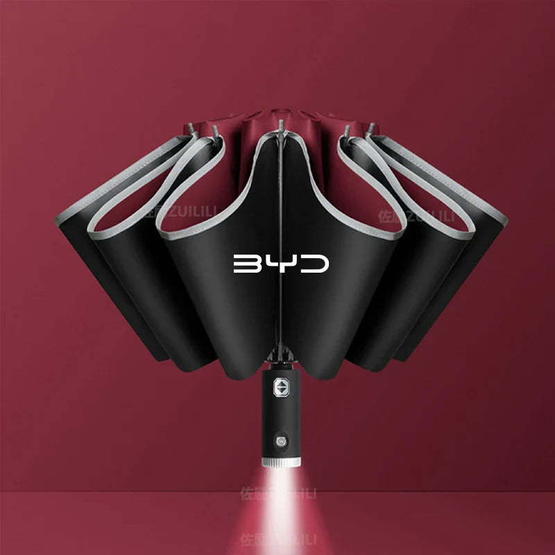 Fully Automatic UV Protection Umbrella with LED Flashlight,
