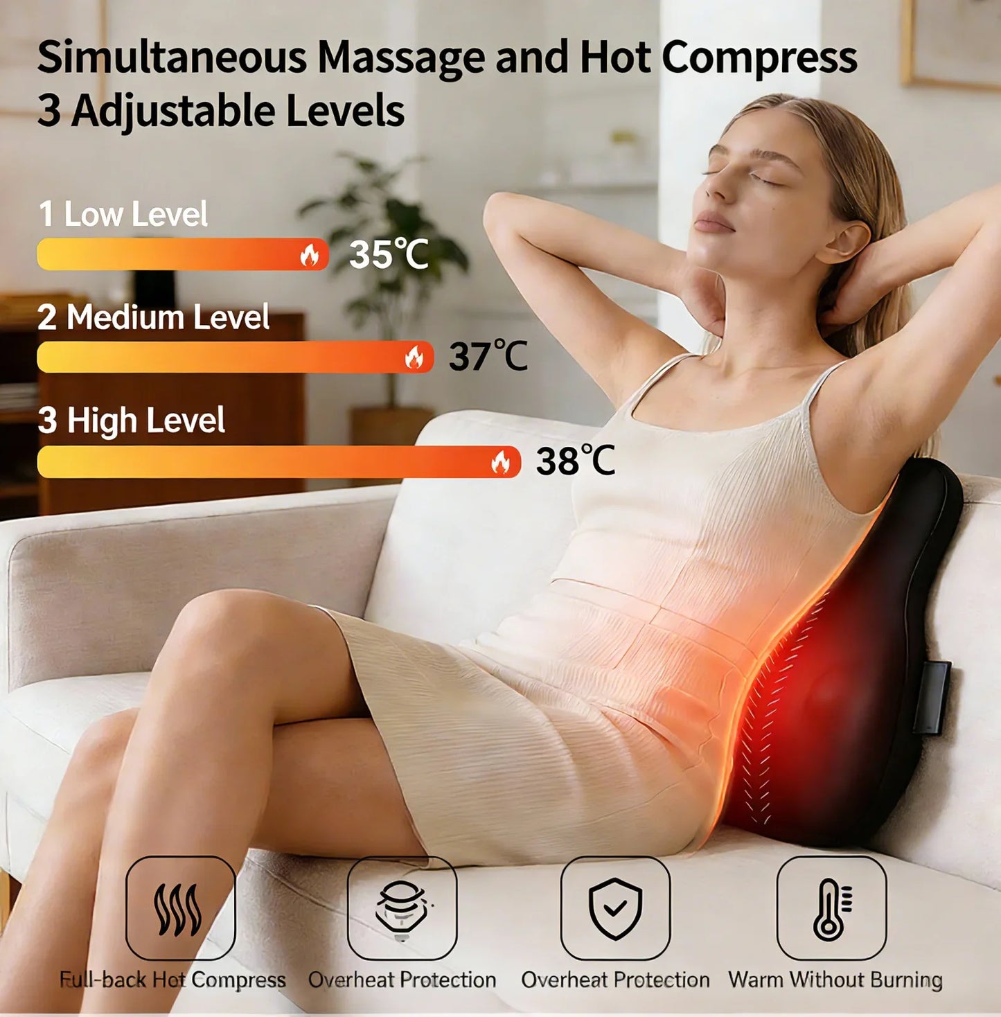 Soothing Shiatsu Massage Cushion