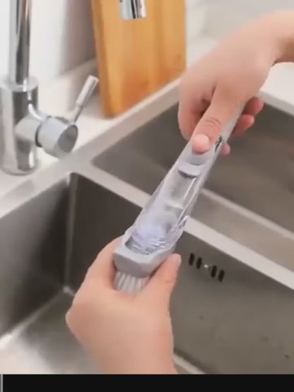 Efficient Kitchen Decontamination Soap Dispenser Brush With Non-Slip Handle